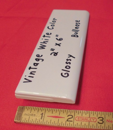 Vintage white glossy - 1, 2"