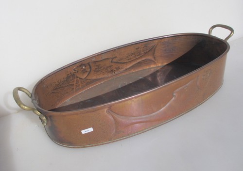 Large antique copper - copper, fish