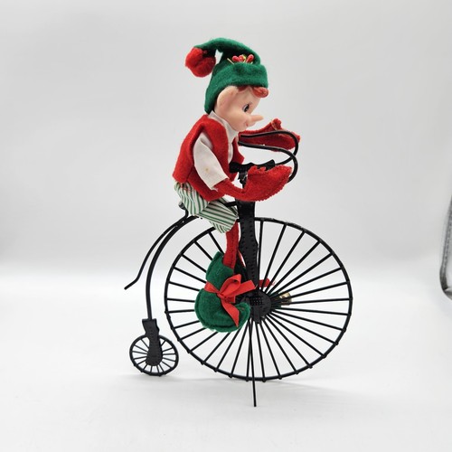 Vtg christmas elf - pixie, riding