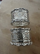Pair Of Sterling Silver Napkin