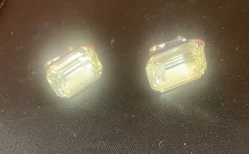 Vintage faceted clear - faceted, glass