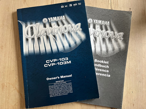 Yamaha clavinova cvp103 user - clavinova,
