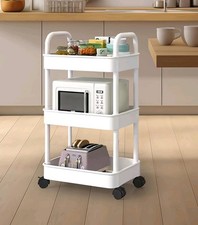 3 Tier Plastic Rolling Storage