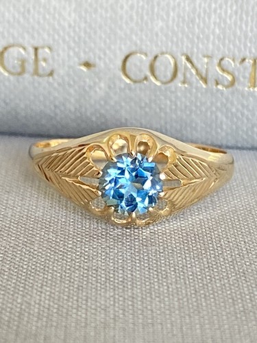 9ct gold aquamarine - ,