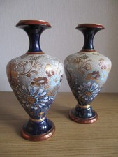Pair Doulton Lambeth Vases