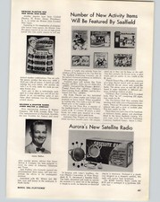 1958 PAPER AD Article Aurora's New Satelite Radio Pagco Jet Race Cars Drag Strip
