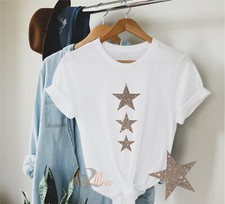 Glitter stars ladies t - x,