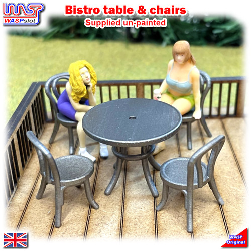 Bistro table chairs set - table,