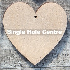 Heart with HOLE - Wooden MDF Craft Tags Decoration Card Making Shape Wood Family