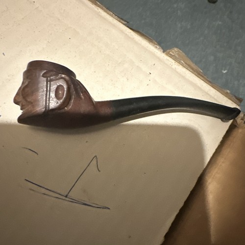 Carved animal head cutty - animal, wood