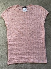 CHANEL pink knitwear top short