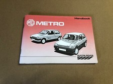 MG METRO HANDBOOK AUSTIN ROVER AKM5597 8th EDITION MG METRO AND TURBO 1988 USED