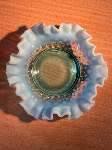 Fenton blue opalescent hobnail - fenton,