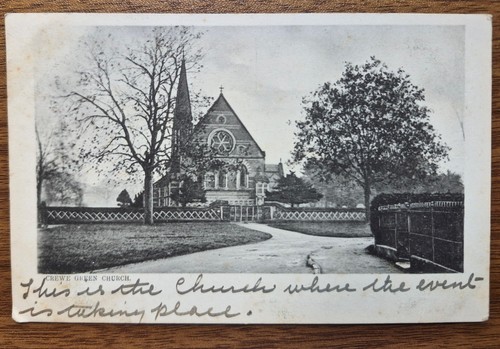 Crewe green church 1906 - church,
