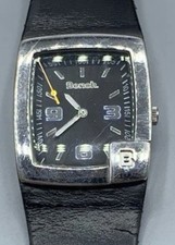 Bench Men’s Black Leather Strap Watch – Model BC0139BK Untested