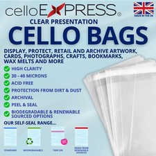 Clear Cello Display Bags Self Seal Tall/Slim - Cellophane Display Bag Bookmarks