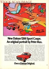 1973 ADVERT Datsun 1200 Sports Coupe Motor Car Vintage Original Print Ad 717/19