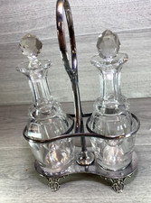 Antique Silver Plated Cruet  Set Oil Vinegar etc GRC REGENT ST LONDON c1850
