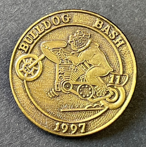 Motorcycle pin badge bulldog - motorcycle,