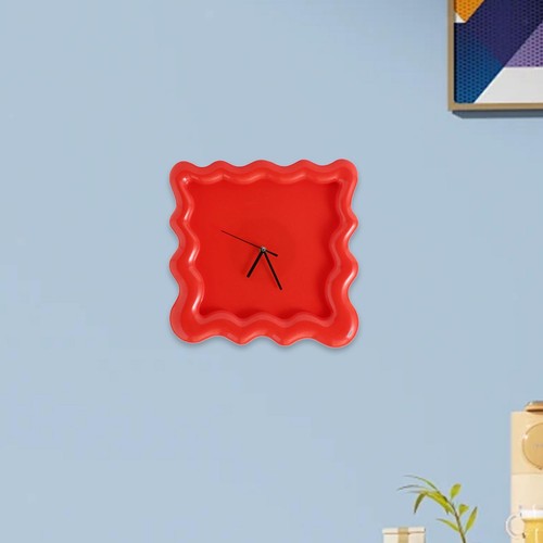 Square wall clock quiet - clock,