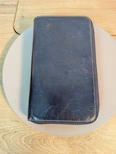 Filofax Malden Zip Personal Compact Organiser Binder Wallet Planner Navy Blue