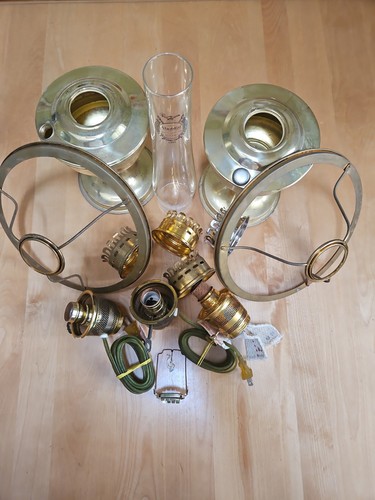 Antique aladdin oil lamp parts - oil,
