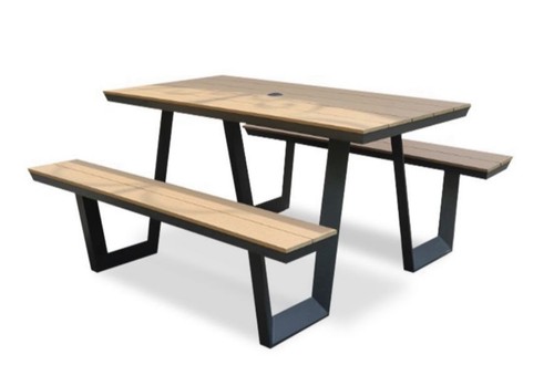 Aluminium outdoor picnic bench - picnic,