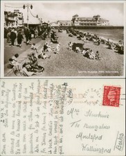 Southsea South Parade Pier 1937 Cancel Real Photo RP Excel Series 