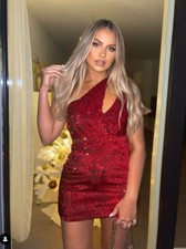 Zara Red Velvet Asymmetric