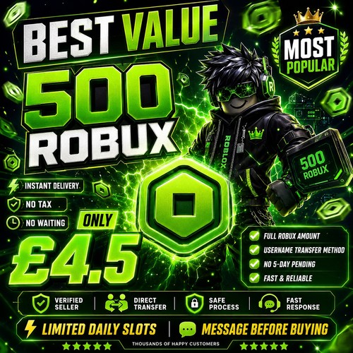 500 robux via - robux,