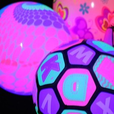 12pcs Kids Luminous Balls Inflatable Bouncy Soft Fitness Flashing Balls ~