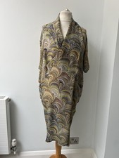 One Hundred Stars Rachel cocoon boho tunic dress S/M viscose fabric / raw hem 