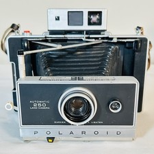 Polaroid 250 Land Camera Vintage Automatic Mint W Leather Strap Untested W Film