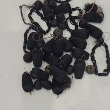 Collection of Victorian Silk Mourning Dress Beads.......I think!