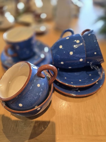 Dartmouth pottery blue polka - dartmouth,