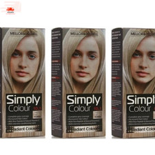 3 x Mellor & Russell Simply Permanent Hair Colour Dye - 10.1 Extra Light Blonde
