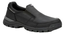 Caterpillar Threshold Mens Black Slip On Casual Leather Trainer Shoes