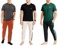 Mens Pyjamas Sets PJ's Nightwear Loungewear Short Sleeve Cotton Set UK S-3XL