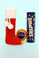 Knitting Pattern Christmas stocking Smartie Tubes Chocolate Orange F Rocher