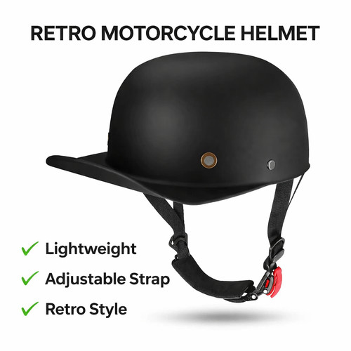 Matte black retro baseball - matte,