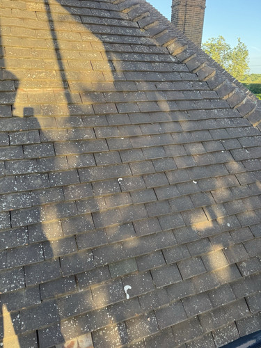 Clay roof tiles brown grey - clay,