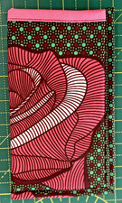 Mobile phone pouch, soft quilted padded fabric, fits Samsung and larger Iphones