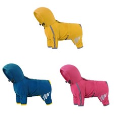 DogRaincoat Step In 4Leg Dog Windproof Rain Coat FourSeason Dog Travel Clothes