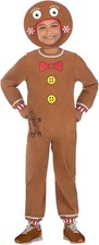 Amscan Gingerbread Man Christmas Boys Childs Kids Fancy Dress Costume 8/10 years