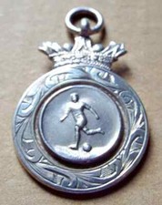 Football Vintage 1938 Hallmarked Sterling Silver Watch Fob Medal