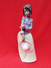 LLADRO NAO "First Flight" 1303 Girl with Bird in Hand Figurine