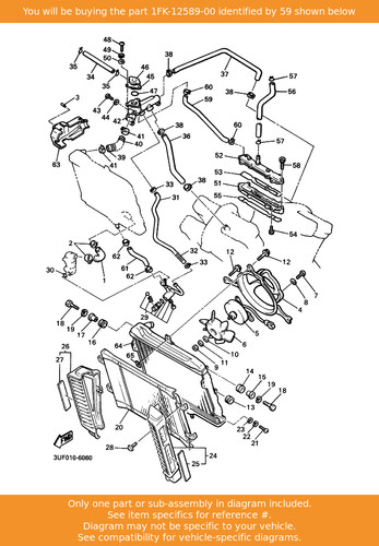 Yamaha hose 1fk 12589 00 - yamaha,