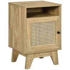 HOMCOM Bedside Table, Rattan