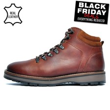 RRP £79.99 - Red Tape Dekker Mens Fleece Lined Leather Winter Ankle Boots