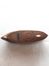 HINGED  WOODEN SNUFF  BOX  WITH  IVORY  INLAYS